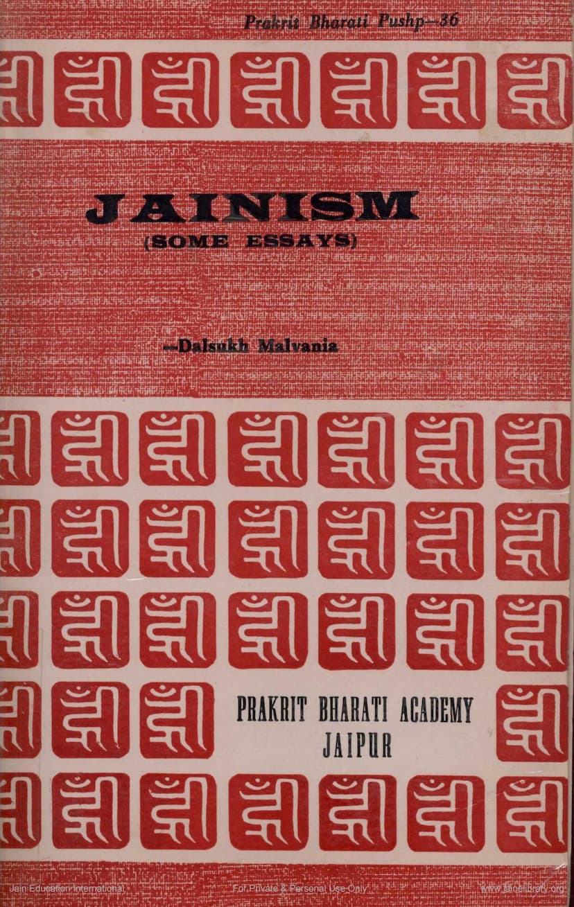 First page of Jainism Some Essays