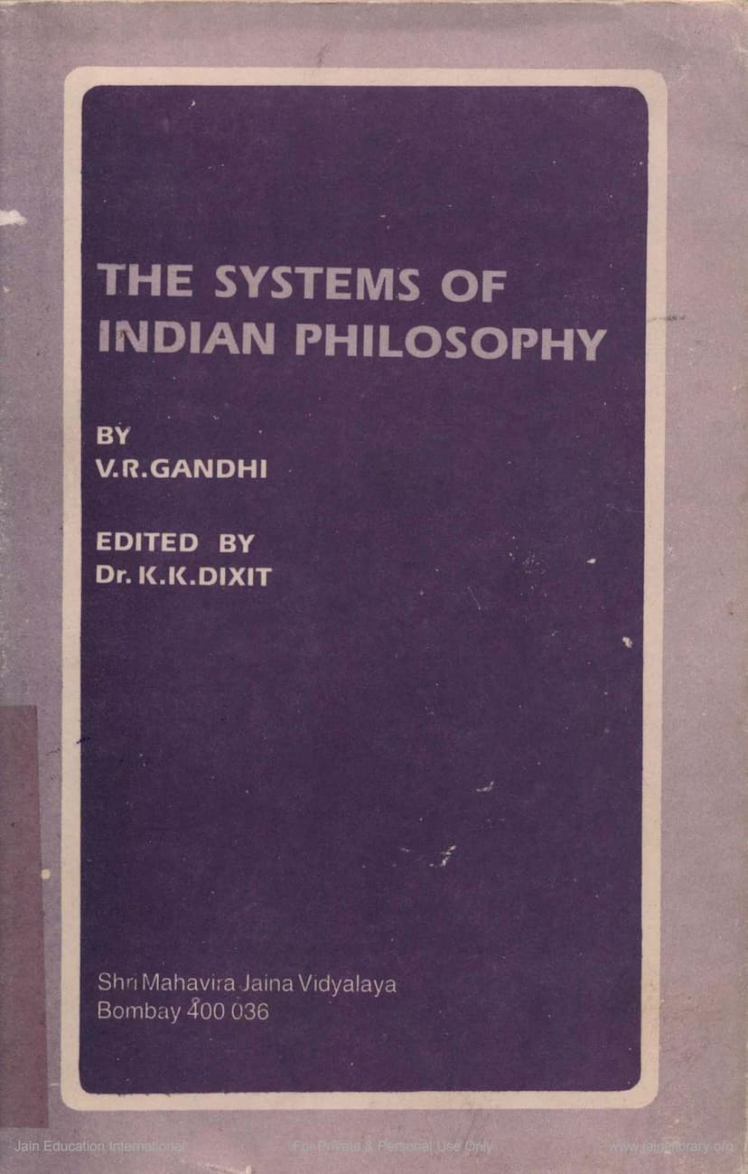 First page of Systems Of Indian Philosophy