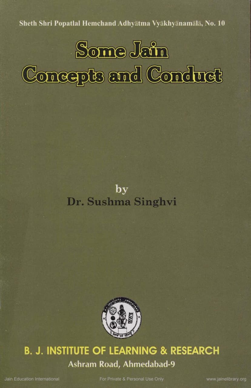 First page of Some Jain Concepts And Conduct