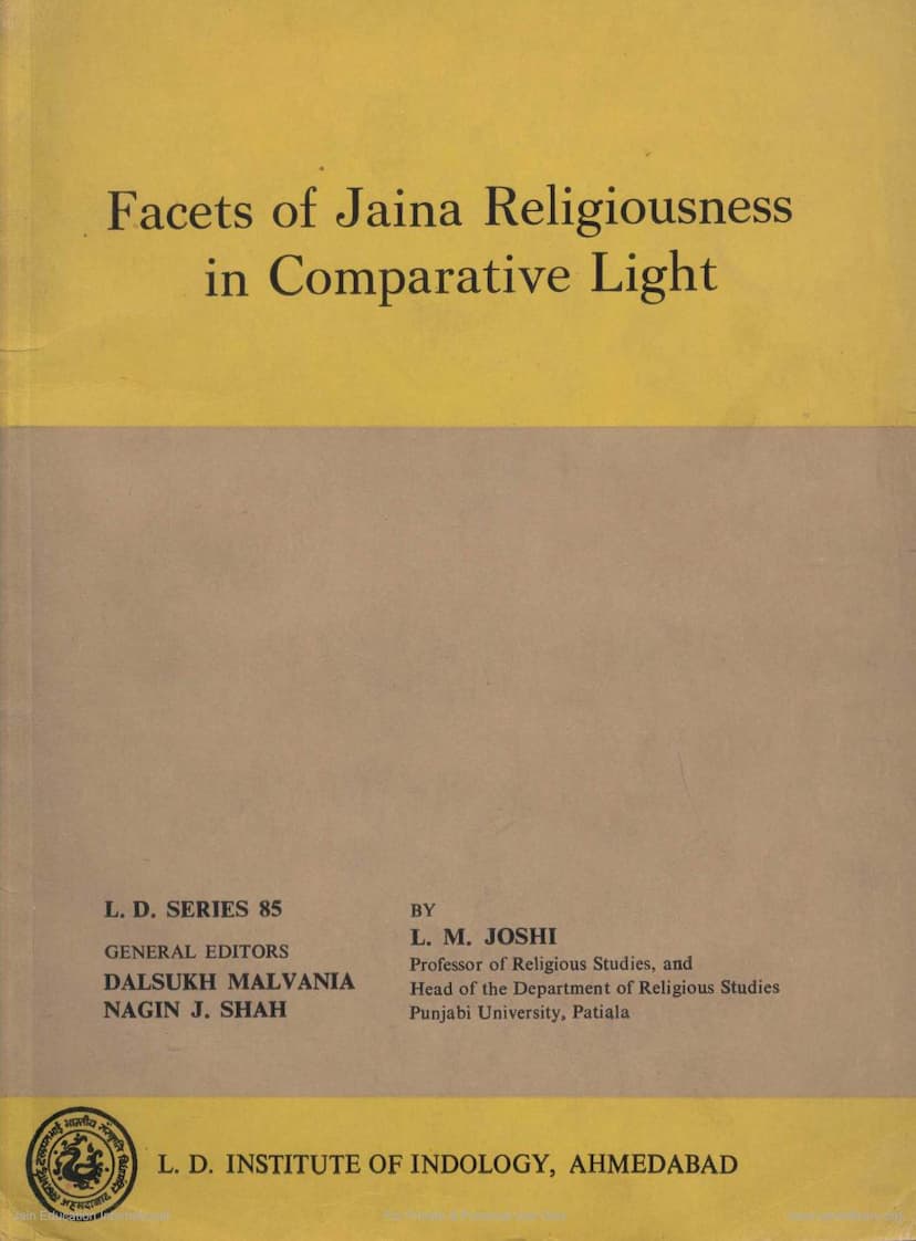 First page of Facets Of Jaina Religiousness In Comparative Light