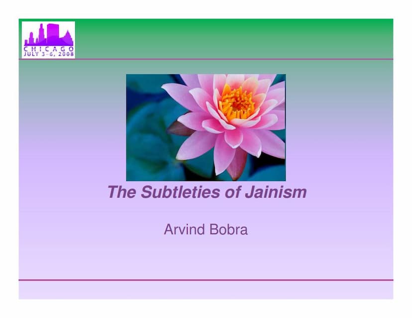 First page of Subtleties Of Jainism