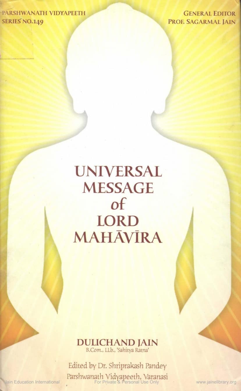 First page of Universal Message Of Lord Mahavira