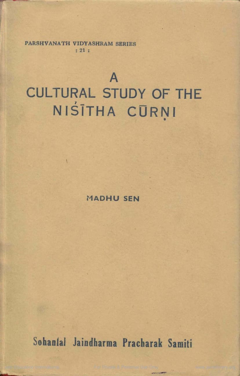 First page of Cultural Study Of Nisitha Curni