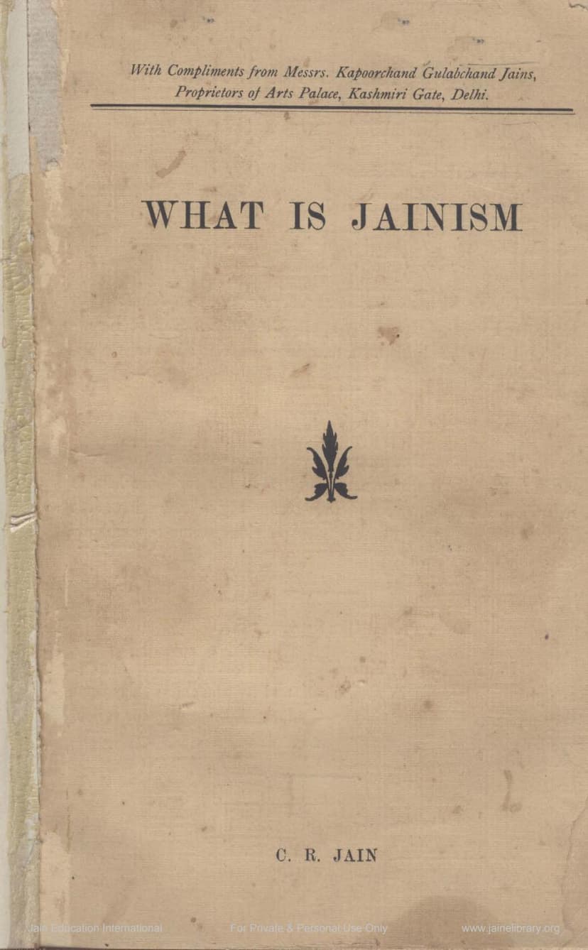 First page of What Is Jainism