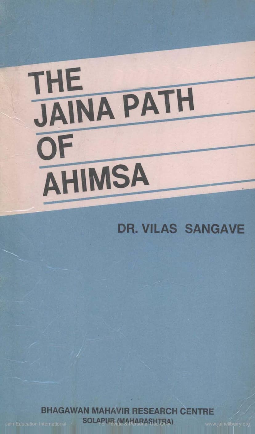 First page of Jaina Path Of Ahimsa