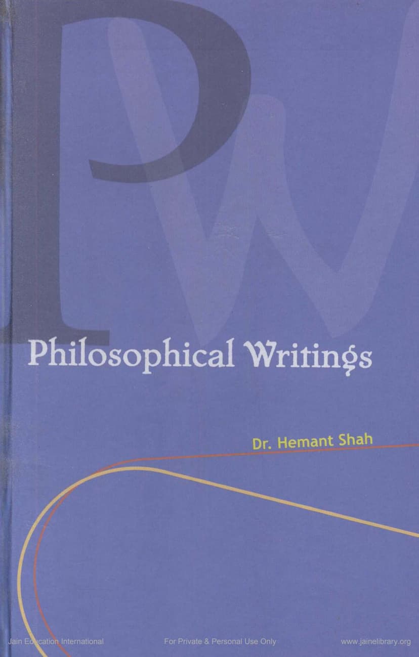 First page of Philosophical Writings