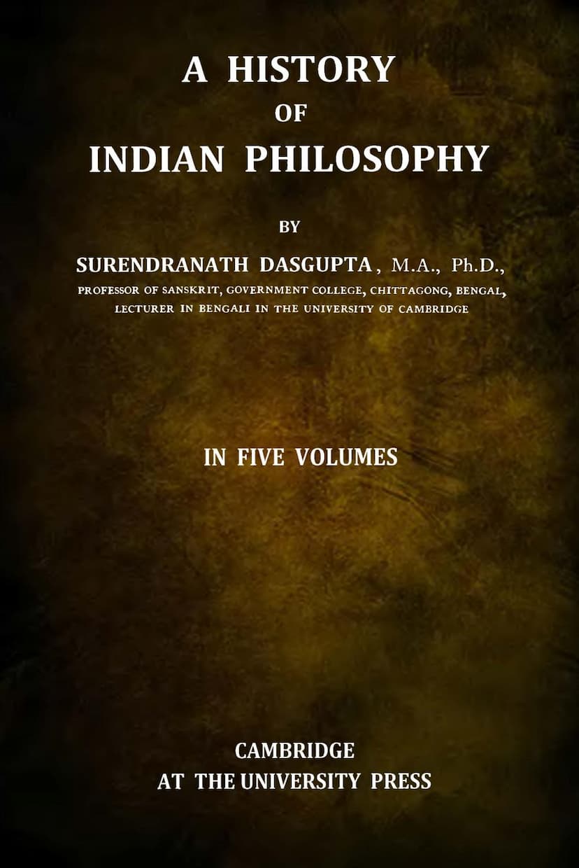 First page of History Of Indian Philosophy