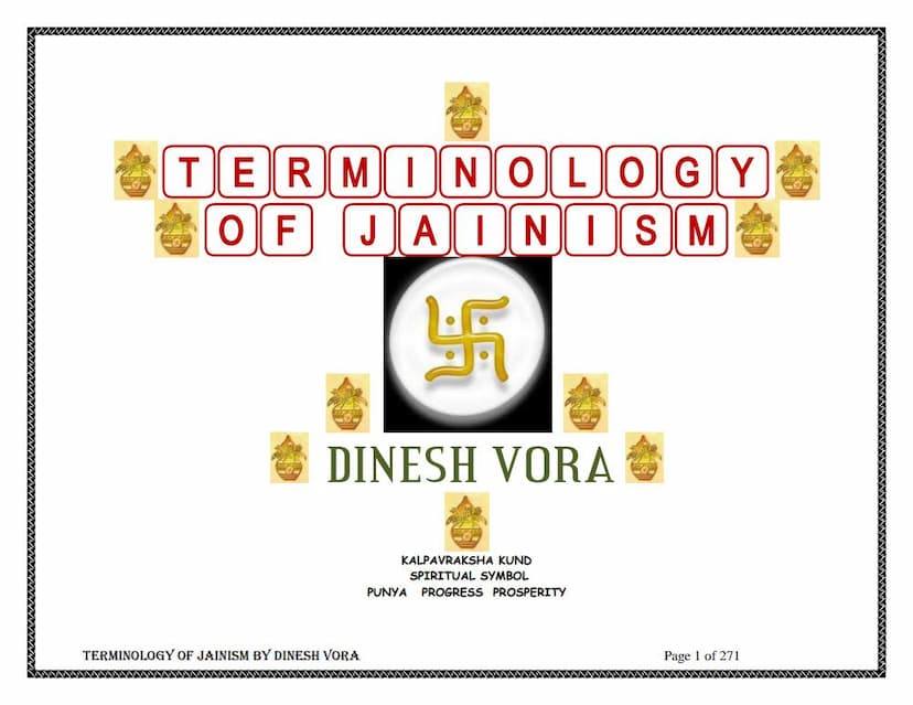 First page of Terminology Of Jainism