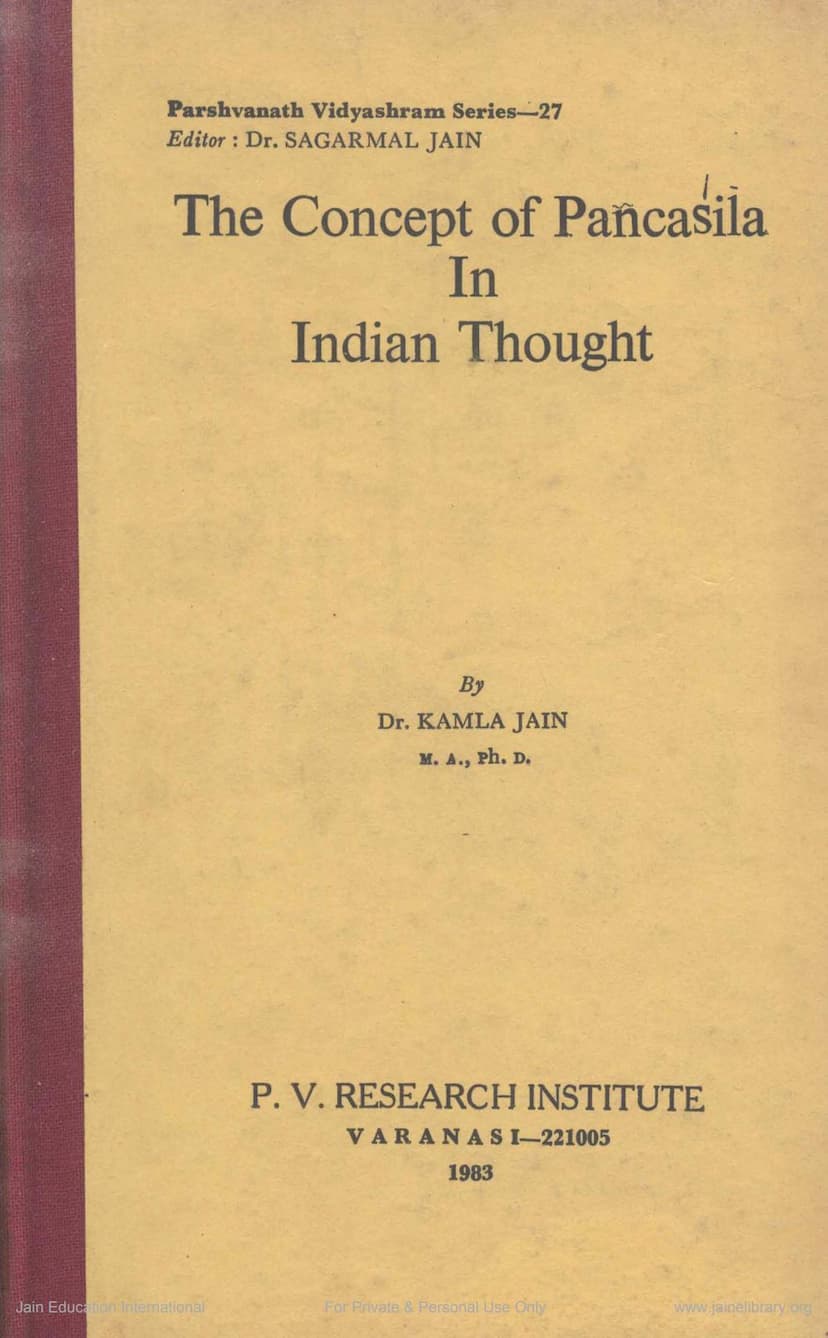 First page of Concept Of Pancasila In Indian Thaought