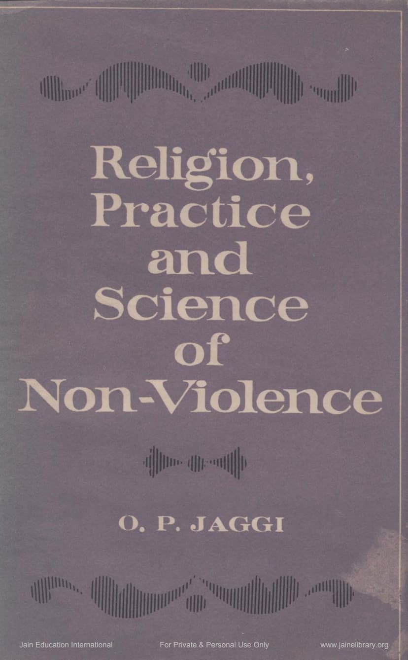 First page of Religion Practice And Science Of Non Violence