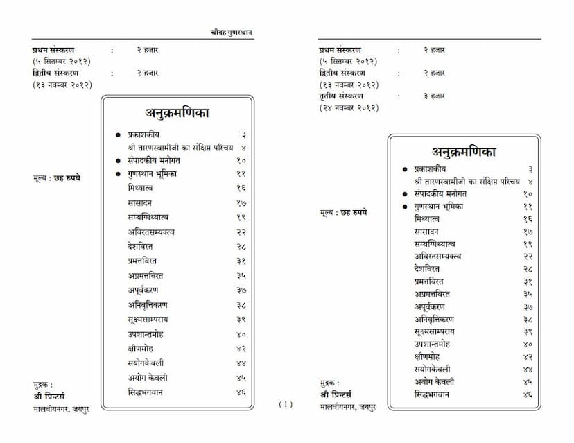 First page of Chaudaha Gunsthan