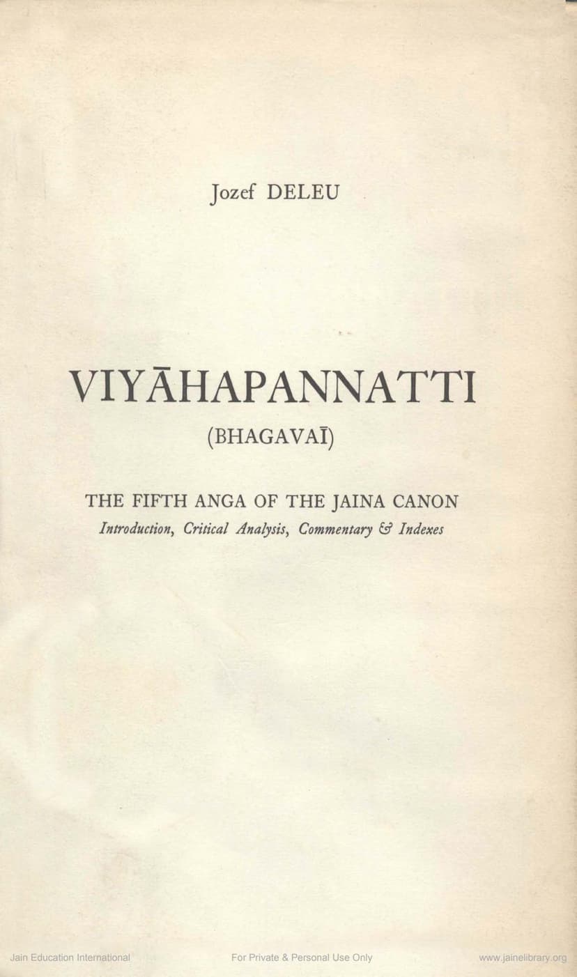 First page of Agam 05 Ang 05 Bhagvati Vyakhya Prajnapti Sutra