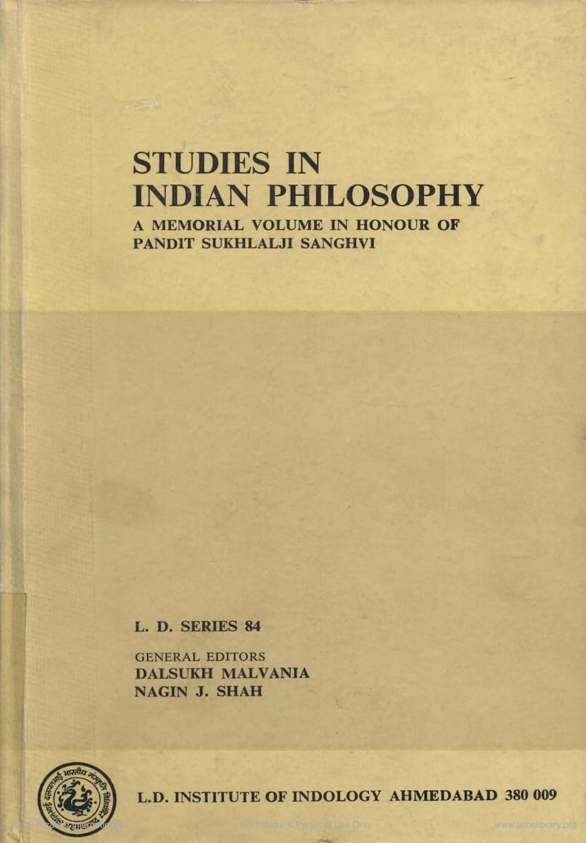 First page of Studies In Indian Philosophy