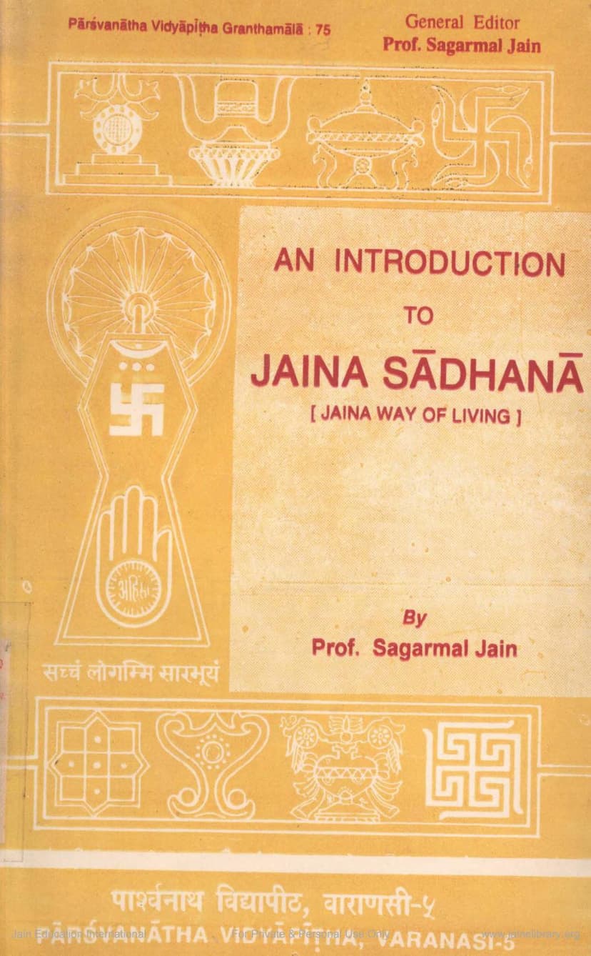 First page of Introduction To Jaina Sadhna