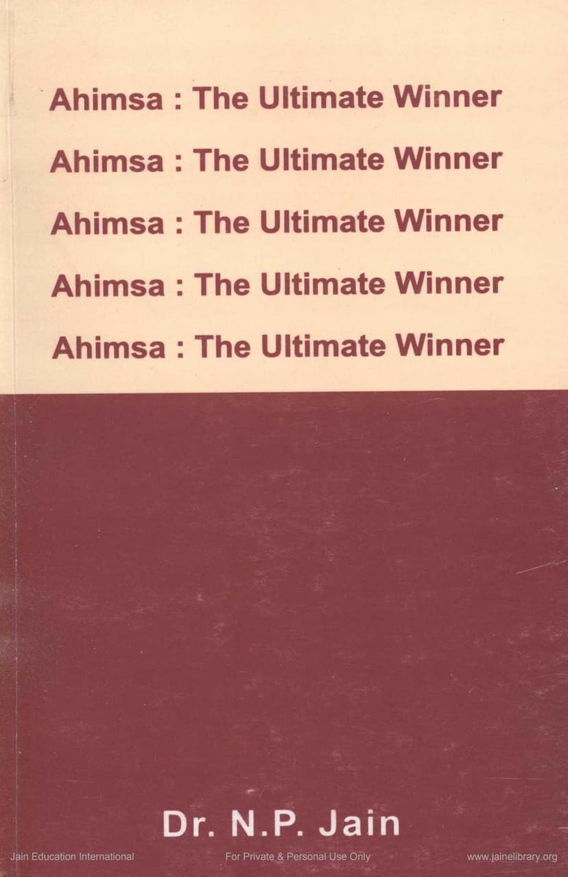 First page of Ahimsa The Ultimate Winner