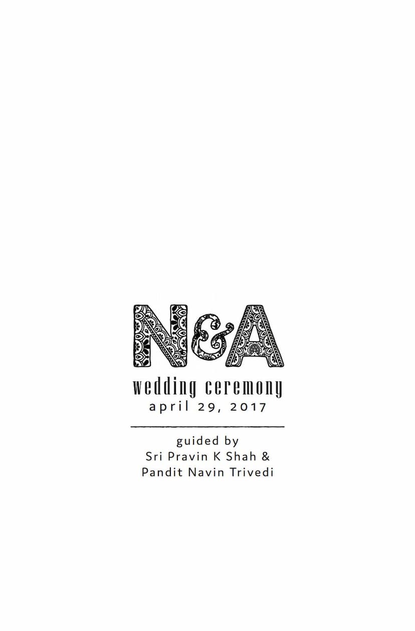 First page of Jain Wedding Program Ceremony Explanation