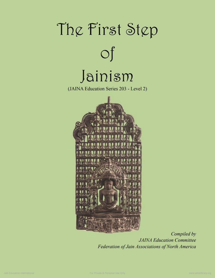 First page of JES 203 First Step Of Jainism Level 2 Book