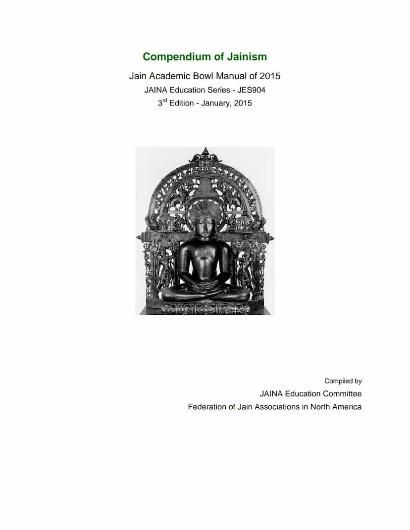 First page of JES 904 Compendium Of Jainism (Jain Academic Bowl Manual 3rd Edition)