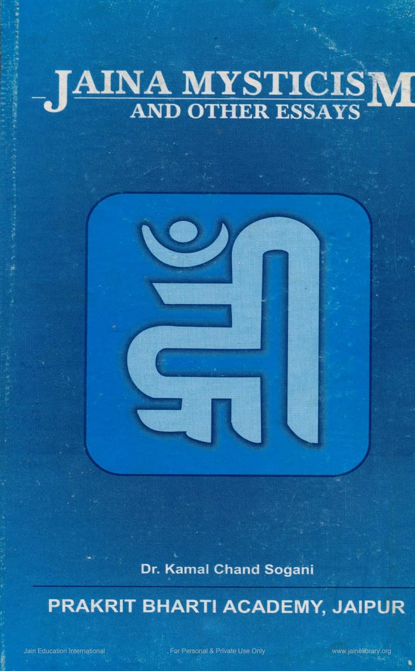 First page of Jaina Mysticism And Other Essays