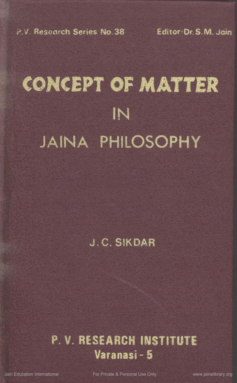 First page of Concept Of Matter In Jaina Philosophy