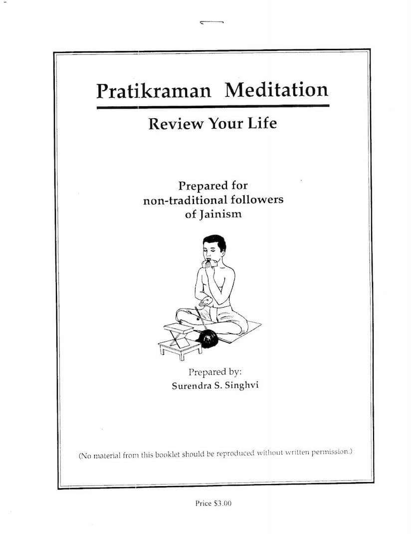 First page of Pratikraman Meditation Review Your Life