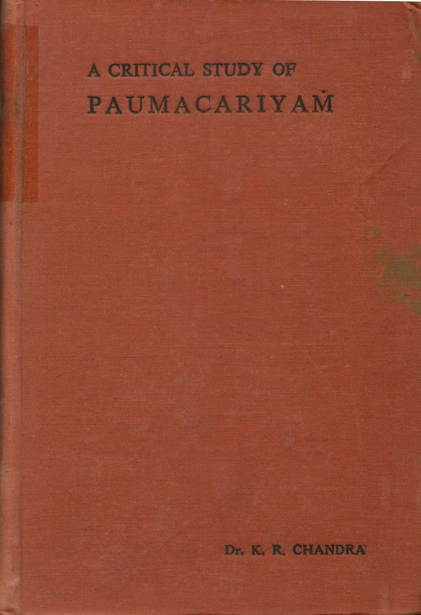First page of Critical Study Of Paumacariyam