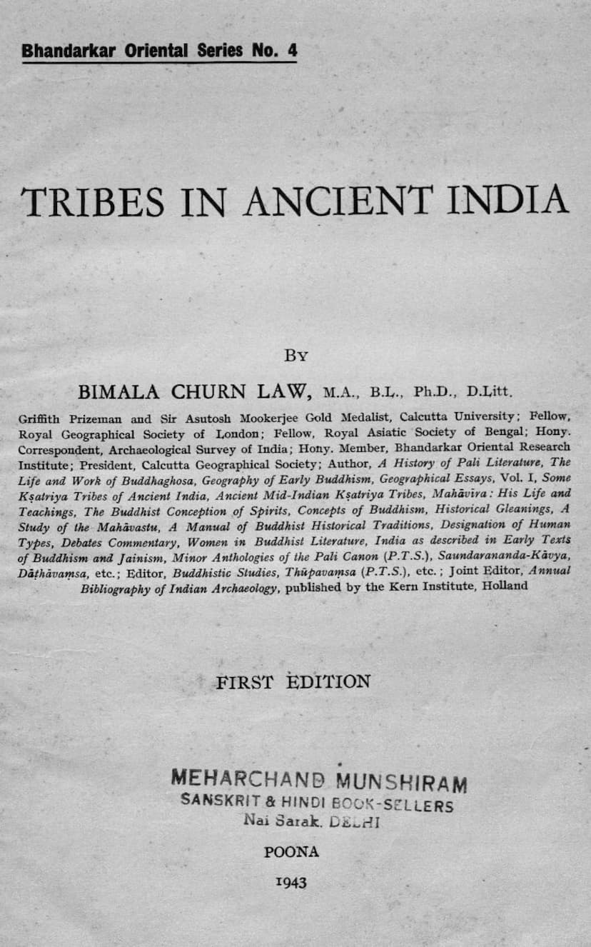 First page of Tribes In Ancient India