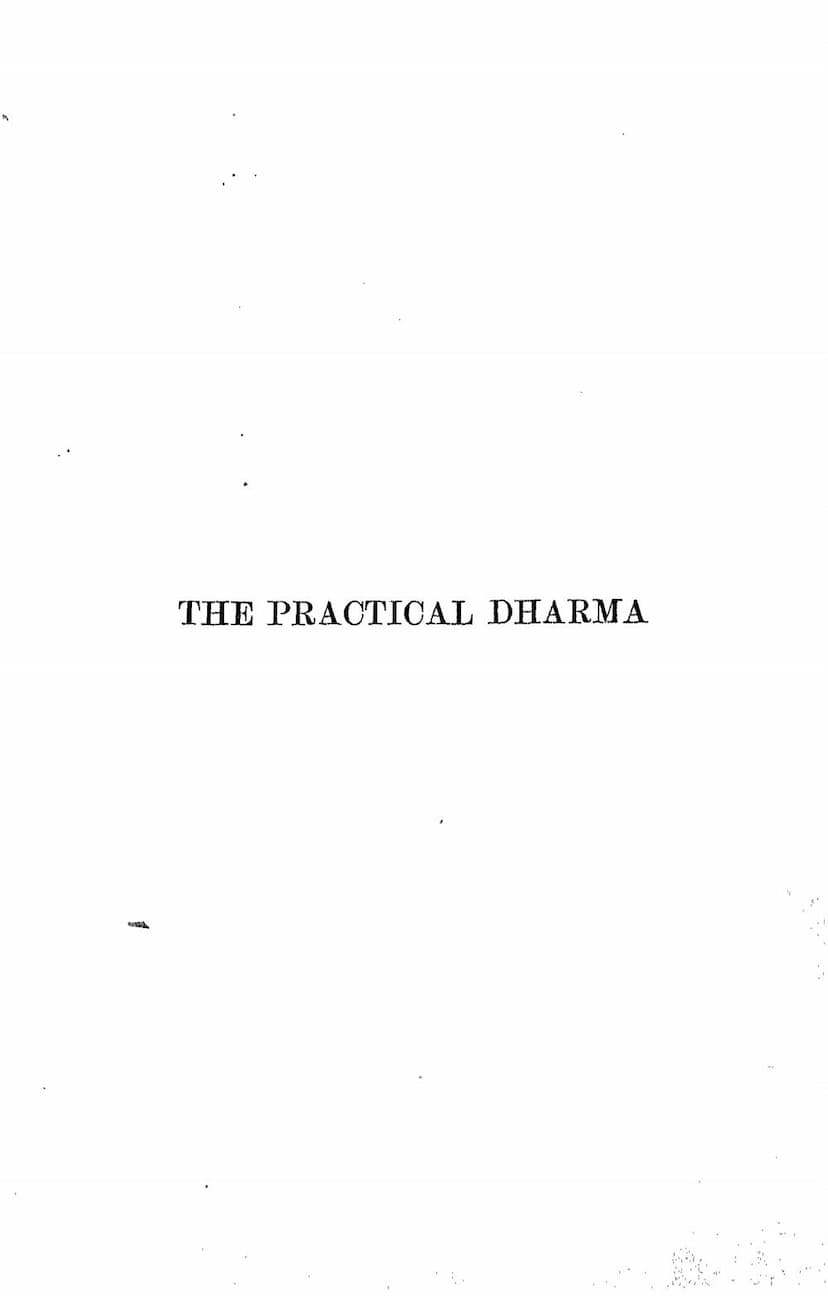 First page of Practical Dharma