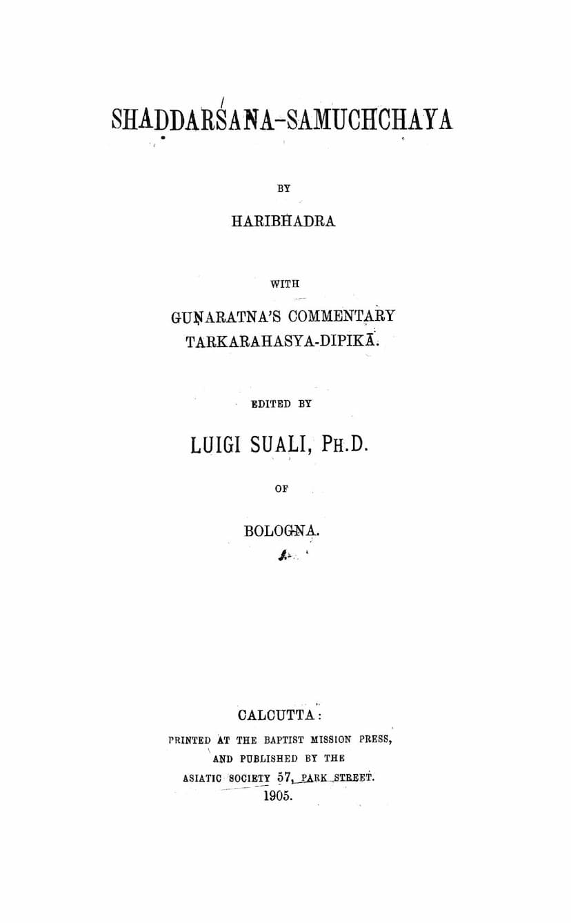 First page of Shad Darshan Samucchay