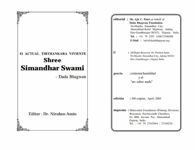 First page of Simandhar In Spanish Language