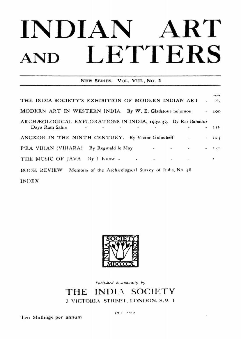 First page of Indian Art And Letters