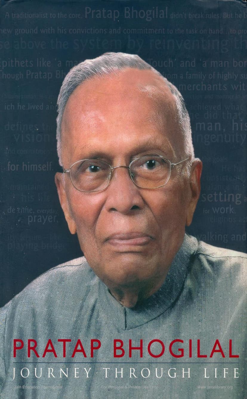 First page of Pratap Bhogilal Journey Through Life