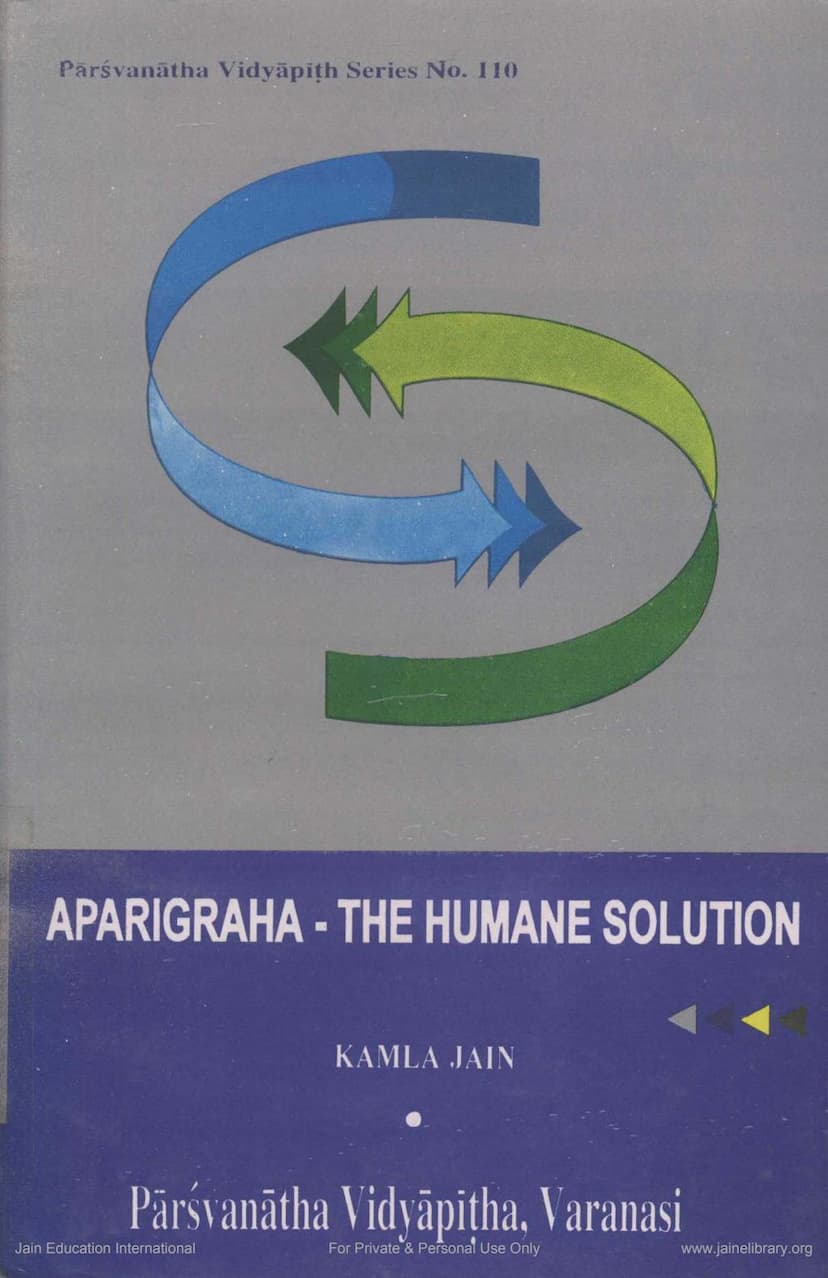 First page of Aparigraha The Humane Solution