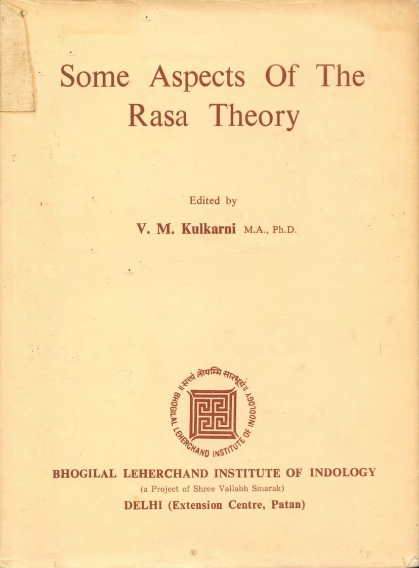 First page of Some Aspects Of Rasa Theory